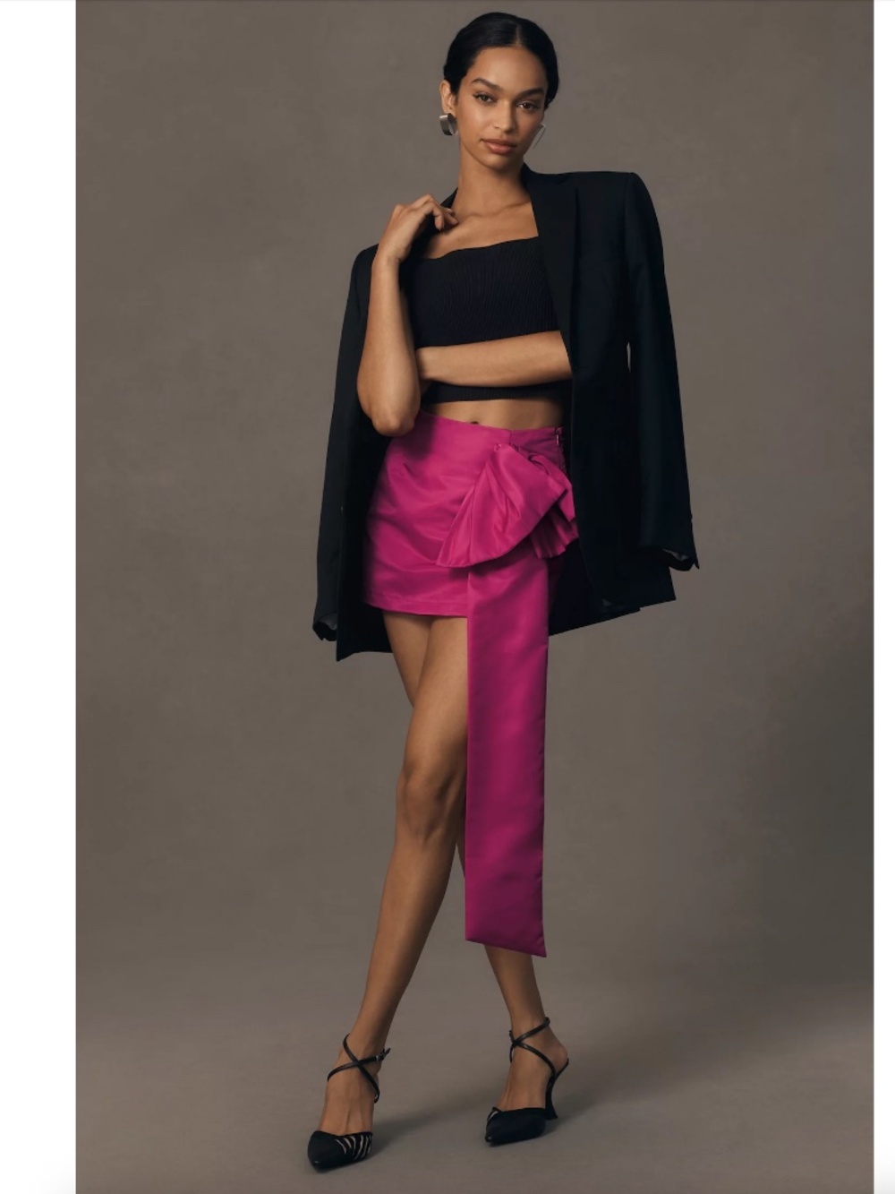 $128 NWT Anthropologie Avec Les Filles Asymmetrical Skort Bow